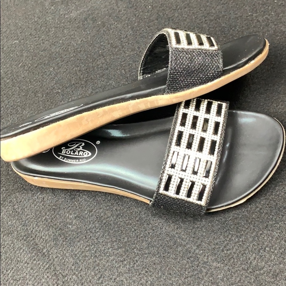 Bolaro Summer Slides with Rhinestones ▪️▪️🔲▪️▪️ - Picture 3 of 6